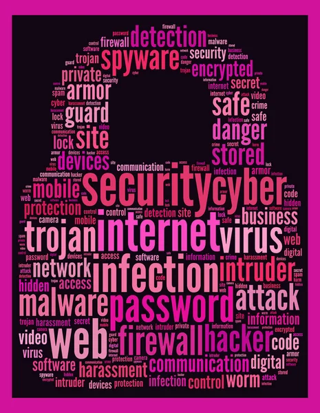 Sécurité internet texte concept Image En Vente