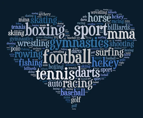 Sport word cloud konceptet — Stockfoto