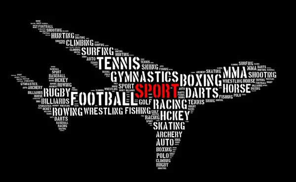 Sport word cloud konceptet — Stockfoto