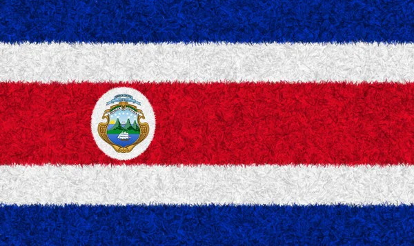 Kosta Rika Cumhuriyeti Bayraklı Halı Kürk Tüy Desenli Kosta Rika — Stok fotoğraf
