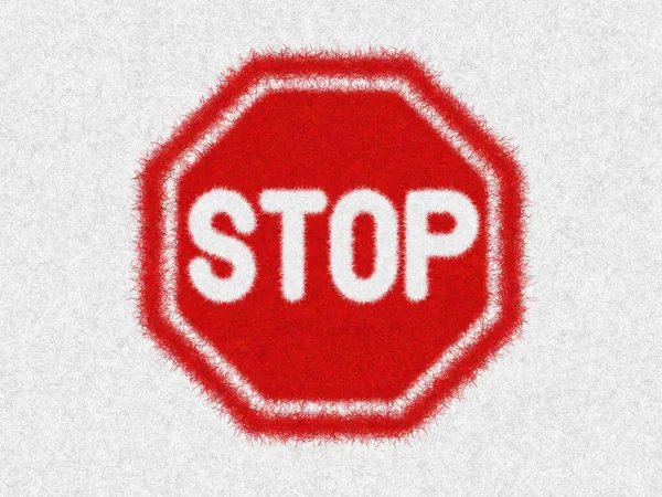 Stop Sign Allowed Sign Traffic Prohibition Symbol Icon Isolated White — Stock Photo, Image