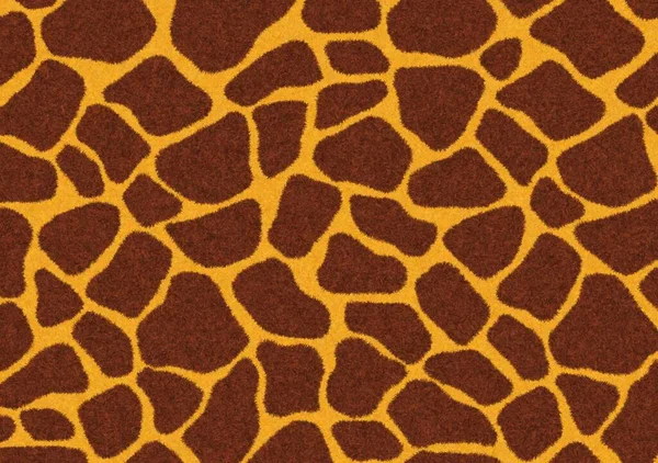 长颈鹿毛皮无缝图案 地毯长颈鹿毛茸茸的背景 棕色和黄色质感 外观光滑 毛绒绒柔软 用毛刷照相店设计图形 — 图库照片