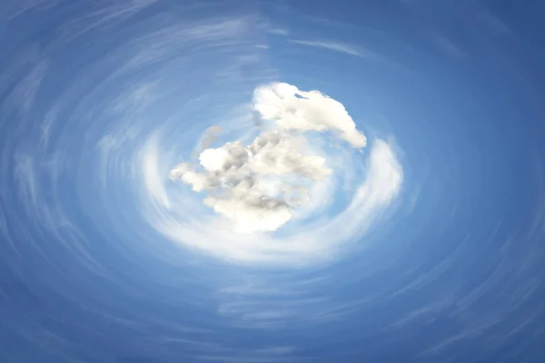 Cielo azul giratorio con nubes blancas — Foto de Stock