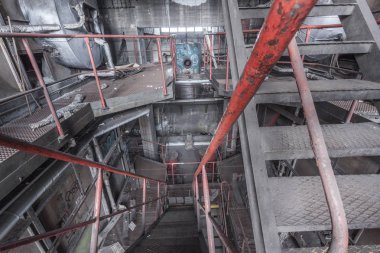 Urbex terk edilmiş kalıntıları ısıtma tesisi