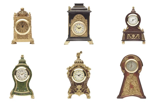 Set di orologio su sfondo bianco — Foto Stock