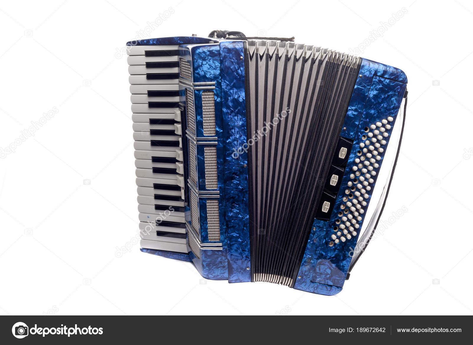 Harmonica Accordion Isolated White Background Stock Photo by ©filipobr