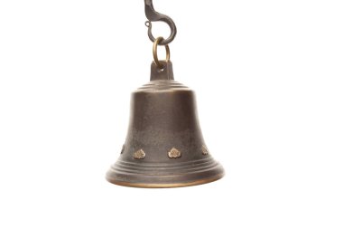 Beyaz arka plan üzerinde izole metal çan