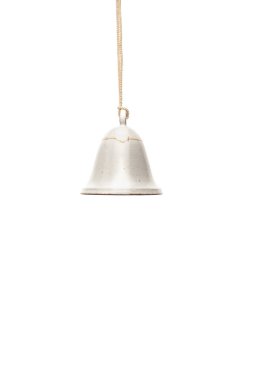 Beyaz arka plan üzerinde izole seramik çan