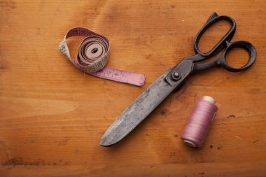 terzi makası kavramı biriktirme ve ölçüm bandı ile zanaat