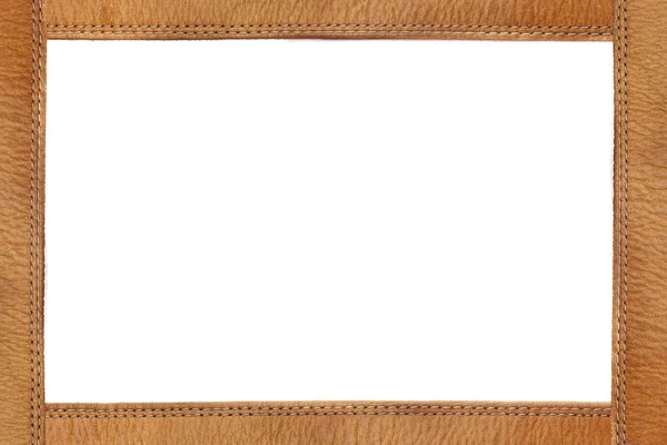 Leather frame with quilting — Stock Photo, Image