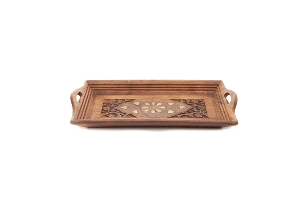 Arabic wooden tray with ornament — Stock Photo, Image
