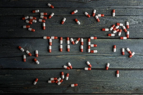 How to get more time. pills addiction concept