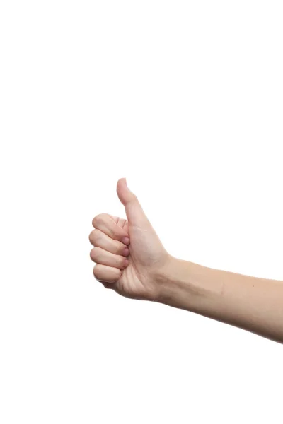 Hand showing one, thumbs up — Stock Photo, Image