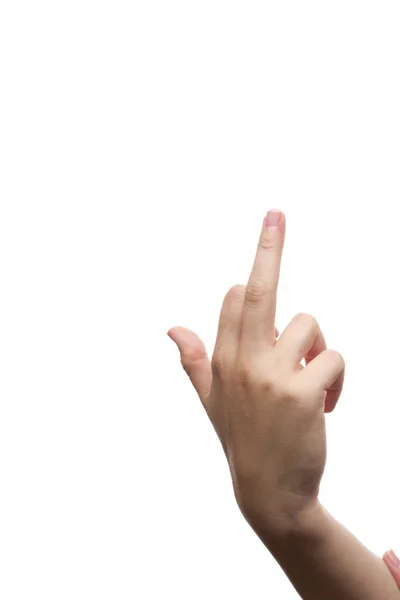 Mão mostrando dedo médio — Fotografia de Stock