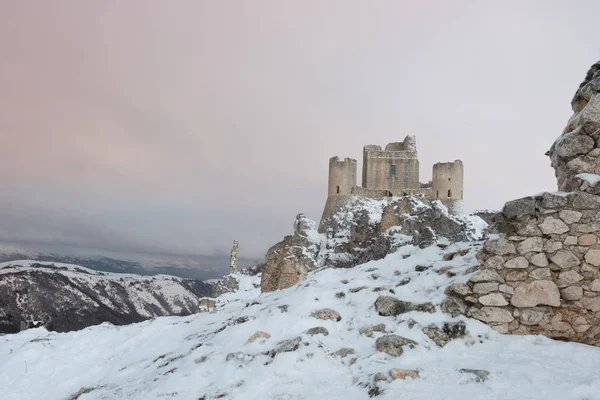 Imposing Castle Rocca Calascio Ancient Lands Abruzzo — Stock Photo, Image