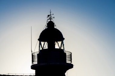 Bir deniz feneri arka aydınlatma