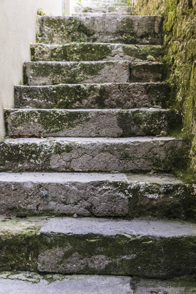 Old stone stairs as background in Spain