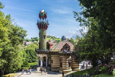 Palace of El Capricho by the architect Gaudi, Spain clipart