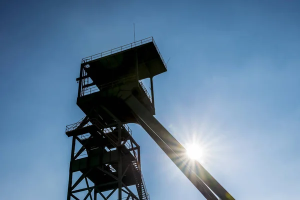 Tower of a well extraction of a mine, Spain — Stock Photo, Image