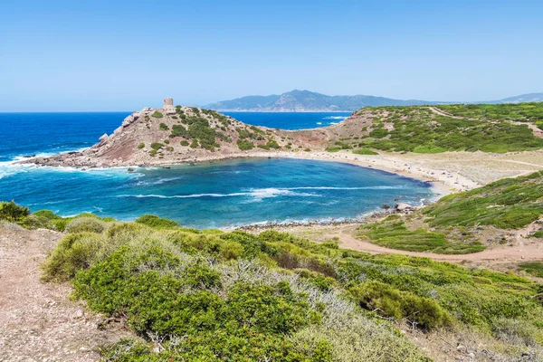 Overview of Porticciolo beach in Sardinia — Stock Photo, Image