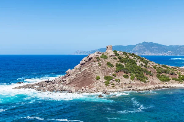 Panoramica della spiaggia di Porticciolo in Sardegna — Foto Stock