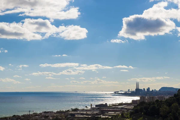 Panoramę miasta Barcelona, Hiszpania — Zdjęcie stockowe