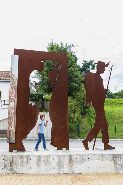 Monument of the camino de Santiago in Spain — Stock Photo, Image