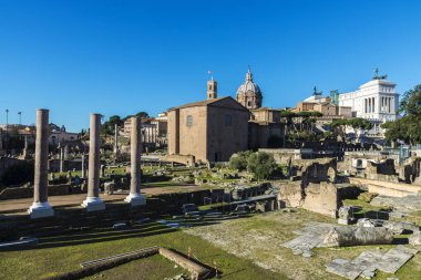 Roma kalıntıları Palatino Roma, İtalya