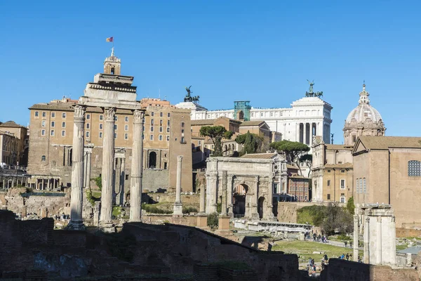 Reruntuhan Romawi Palatino di Roma, Italia — Stok Foto