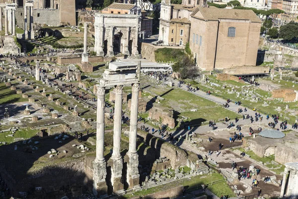 Romeinse ruïnes van het Palatino in Rome, Italië — Stockfoto