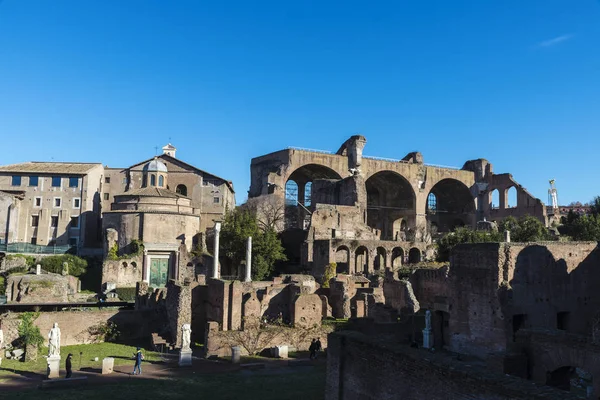 Romeinse ruïnes van het Palatino in Rome, Italië — Stockfoto