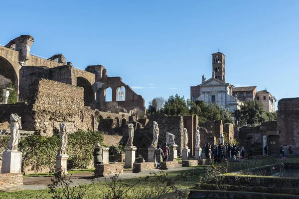 Romeinse ruïnes van het Palatino in Rome, Italië — Stockfoto