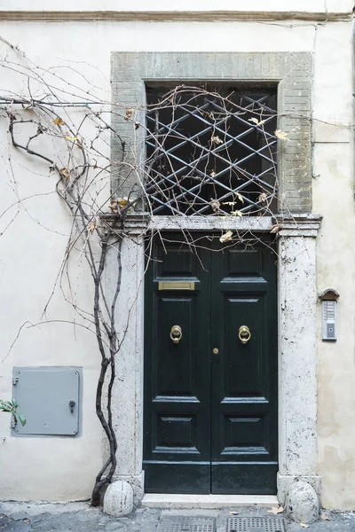 Oude deur in Rome, Italië — Stockfoto