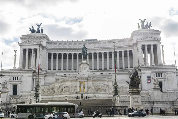 Monumen Vittorio Emanuele II di Roma, Italia . — Stok Foto