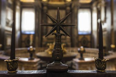 İç Basilica di Santa Maria Maggiore Roma, İtalya.