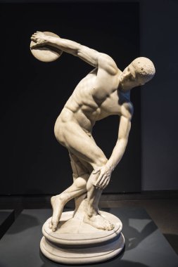 Discobolos (The Discus Thrower) in Rome, Italy clipart