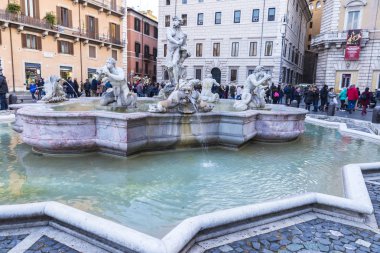 Roma, İtalya Piazza Navona çeşme demirlemek