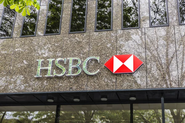 Sucursal del HSBC Bank en Dusseldorf, Alemania — Foto de Stock