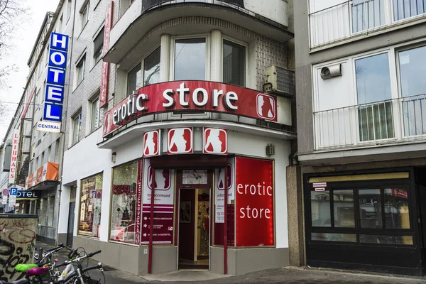 Erotický obchod v Dusseldorf, Německo — Stock fotografie