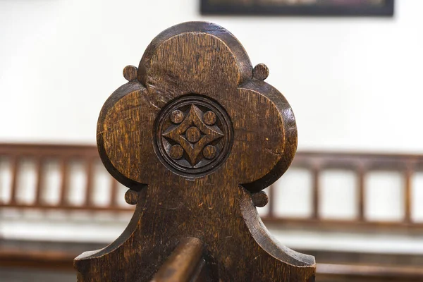 Decor on a wooden bench in Berlin, Germany — Stock Photo, Image