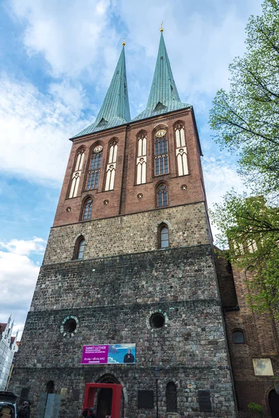 Aziz Nikolaos Kilisesi (Nikolaikirsche), Berlin, Almanya — Stok fotoğraf
