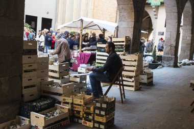 Mantar bit pazarı, Cardona, İspanya, İspanya