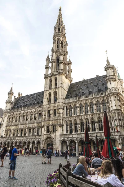 Ayuntamiento de Bruselas en la Grand Place de Bruselas, Bélgica — Foto de Stock