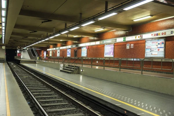 Stanice metra v Bruselu, Belgie — Stock fotografie