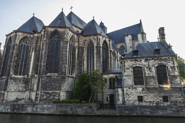 Saint Michael Church (Sint Michiels) in Ghent, Belgium — стокове фото