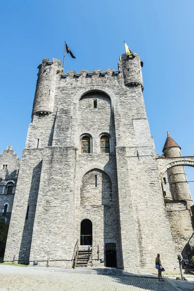 Gravensteen mittelalterliche Burg in Gent, Belgien — Stockfoto