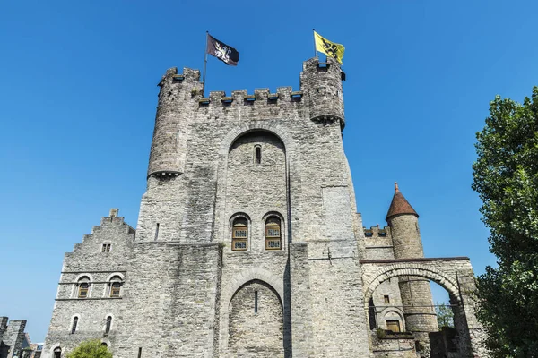 Gravensteen mittelalterliche Burg in Gent, Belgien — Stockfoto