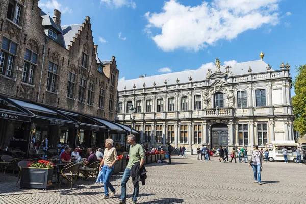 La plaza Burg en Brujas, Bélgica — Foto de Stock