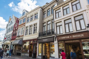 Sokak tam candy shop Bruges, Belçika