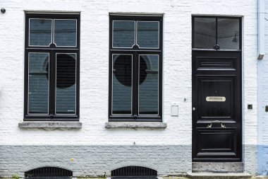 Bruges, Belçika'da bina eski bir klasik cephe